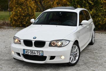 BMW 120d Xenon Navi Rude Skóry NOWY ROZRZĄD Alpejska Biel
